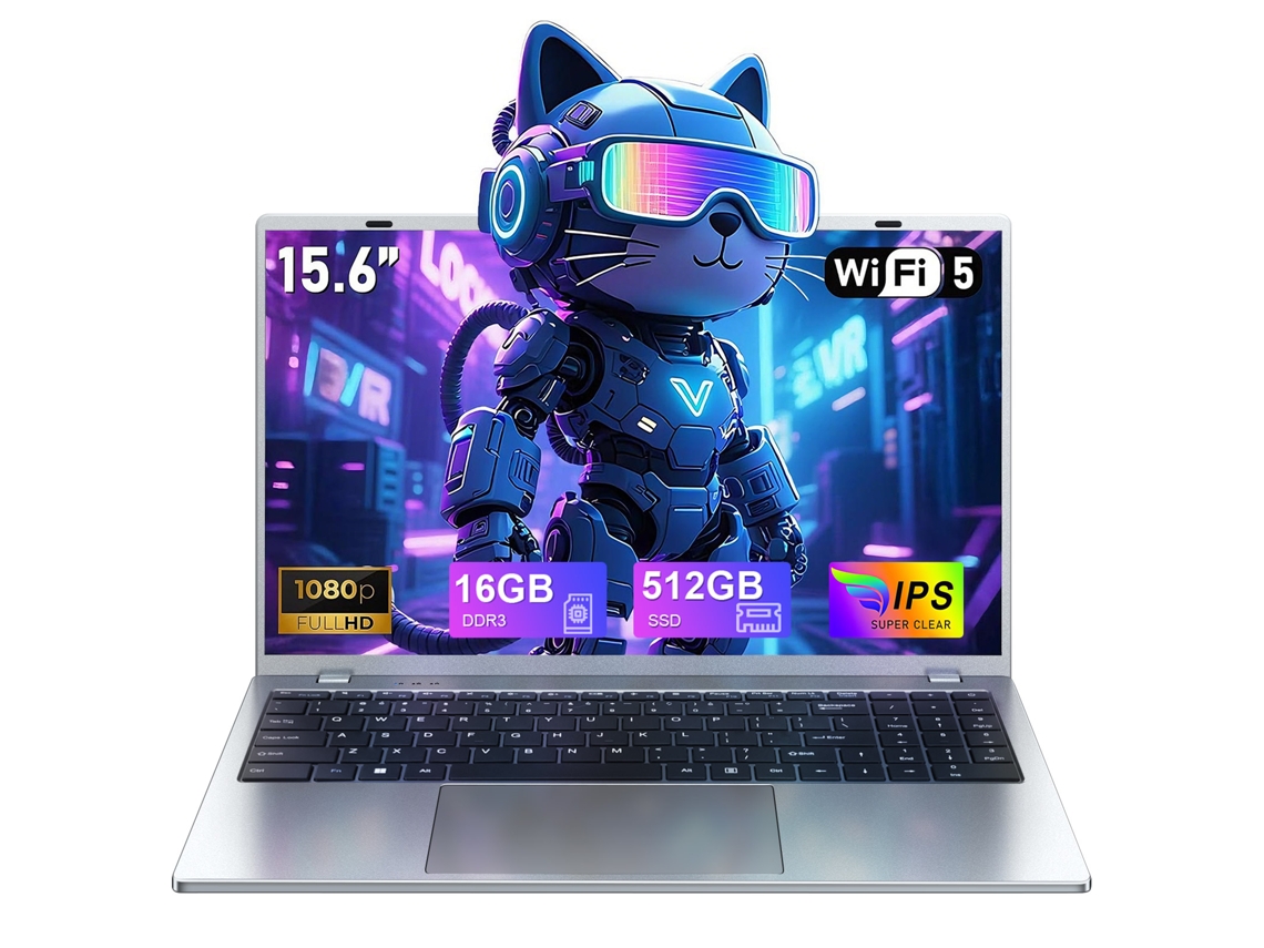 Portátil Vanwin 15.6, 16gb De Ram De 512 Gb Ssd, Processador Intel® Pentium® Gold 6500y Processor, Pc Com Windows 11 Pro, 5000 Mah Wifi 5 Bt4.2