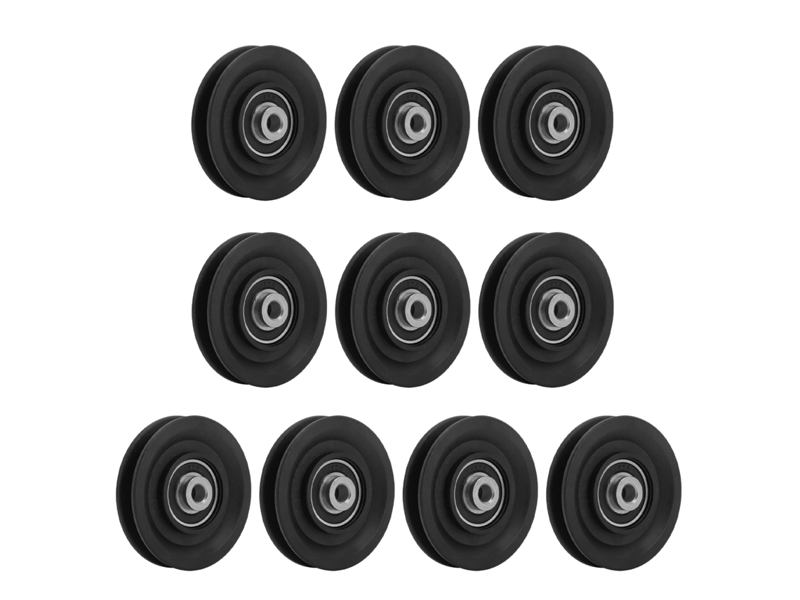 Conjunto De 10 Polias De Nylon Silenciosas E Duráveis De 3, 5 Polegadas (8, 9 Cm) Com Rolamentos Universais, Adequadas Para Equipamentos De
