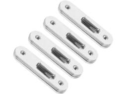 Conjunto de 4 Peças Placas Metal Redondas e Robustas para Trilhos Cama, Acessório Gancho Fácil CHABERLU