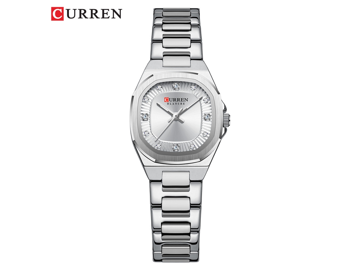 Relógio de quartzo MDUG Casual com contador grande, numerais romanos, pulseira de aço e design minimalista (marrom)