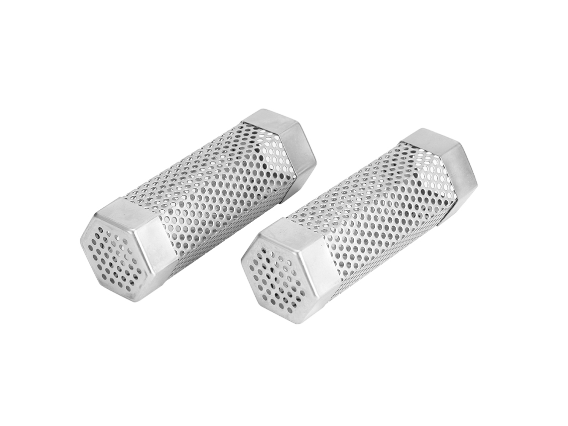 Tubo de Fumo Inox 304 Hexagonal 6in para Churrasco, Grelha, Acessório Barbearia S/MARCA