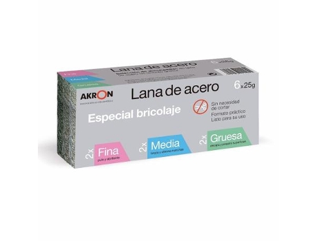 Lana acero 2xfina 2xmedia ,2xgruesa c-6x25gr.