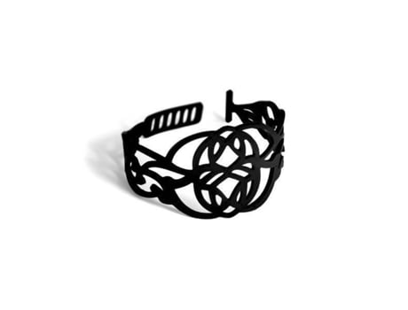Pulseira Celta - APARA - Preto - Mulher - Silicone mineral - Entre 16 e 19 cm