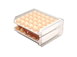 Gaveta de Armazenamento para Ovos Plástico Anti quebra Transparente para Geladeira | S/MARCA