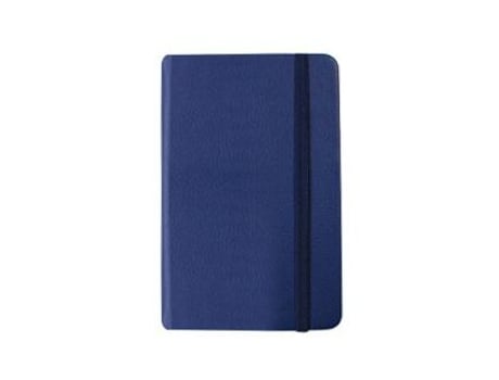 Bloco Notas Pautado 14x9cm Semi Pele Azul 116 Flh agenda
