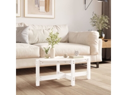 Vidaxl Mesa De Centro 87x48x35 Cm Madeira De Pinho Maciça Branco