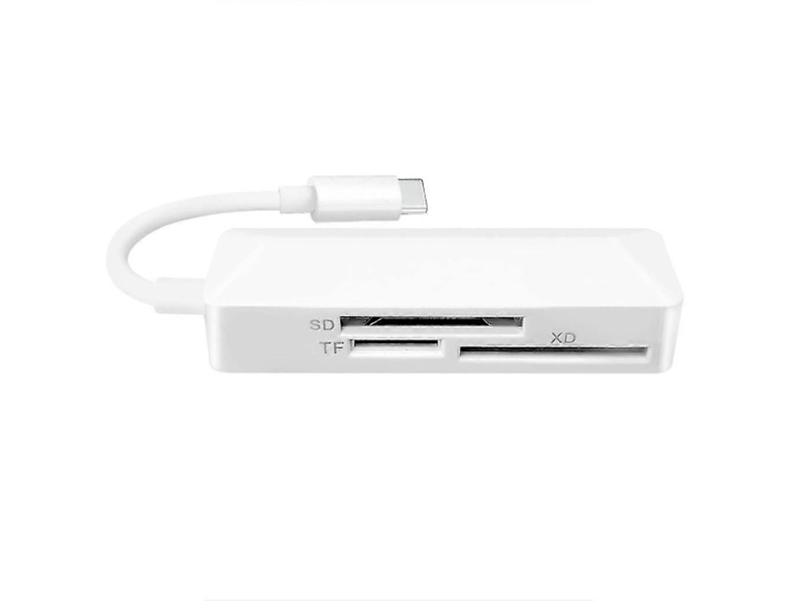 Leitor de Cartão Usb c Sd Tf/xd 3 em 1, Adaptador Hub para Leitor de Cartão de Memória AQUAFORGE