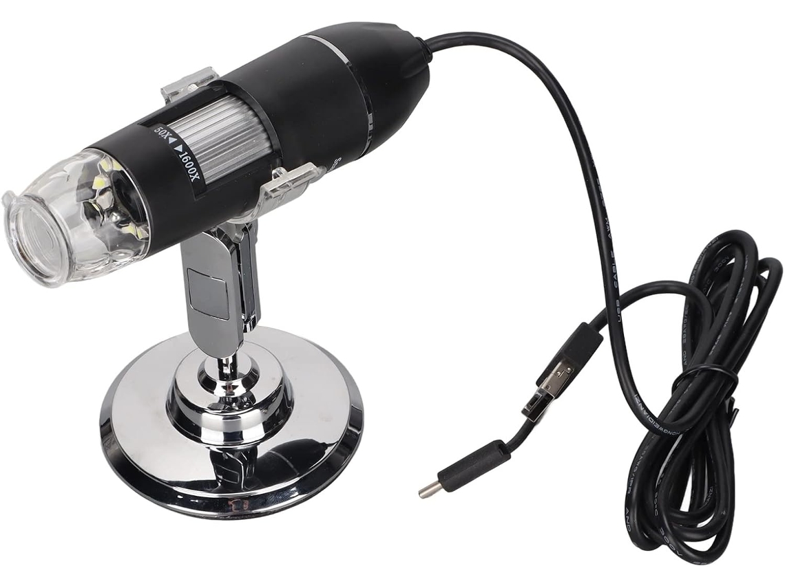 Microscópio Digital Usb, 3 Em 1, Tipo C, Micro Usb Com 8 Leds
