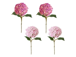 Laxiscreed Ramos De Hortênsia Artificial - Pack Com 4 Peças Para Decoração Elegante