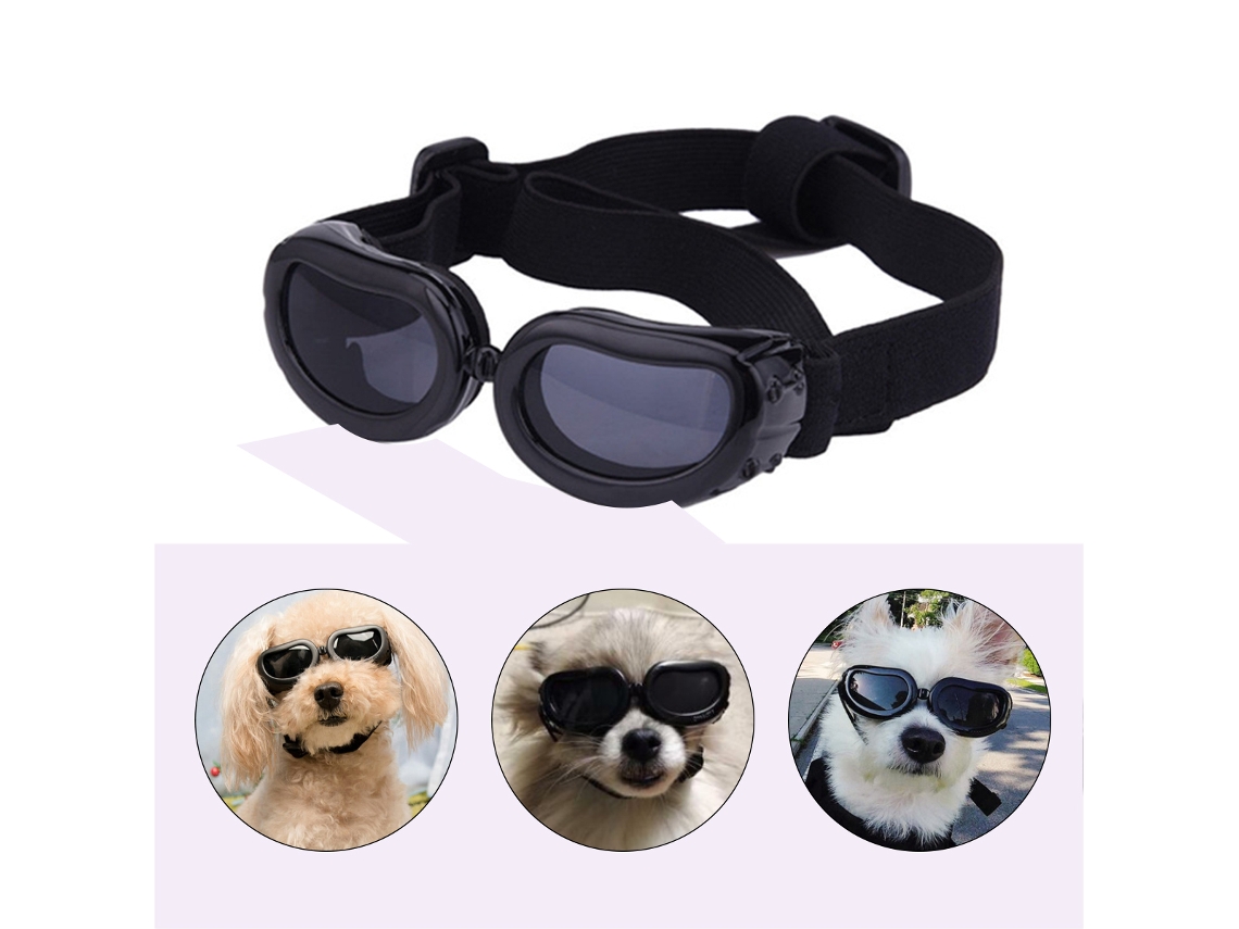 Óculos De Sol Para Cães Pequenos À Prova De Água E Vento Com Proteção Uv