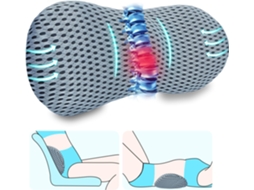 Lurelia Almofada Lombar Para Cama E Carro Ergonómico Respirável Lavável Cinza
