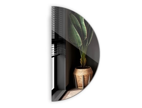 Espelho Meia Lua Parede Sem Moldura Tulup (50x100 Cm)