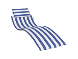 Sun Lounger Cushion, Sun Lounger Cushions Vidaxl Azul Poliéster (n/a)