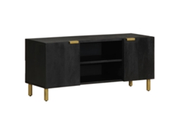 Tv Cabinet, Tv Cabinets Vidaxl Preto Madeira Processada