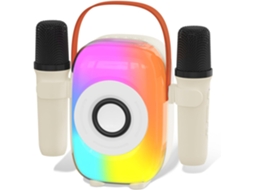 Mini Máquina De Karaokê Infantil Modelo 2025, Mini Máquina De Karaokê Portátil Bluetooth, Com 2 Microfones Sem Fio E Alto Falantes Aquaforge