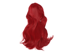 Peluca Sintética Roja Larga Y Recta Para Cosplay