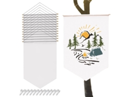 Bandeira Sublimada em Branco para Jardim, Feita de Lona. Grandes Faixas de Tecido Oxford de Poliéster. Bandeira CHABERLU