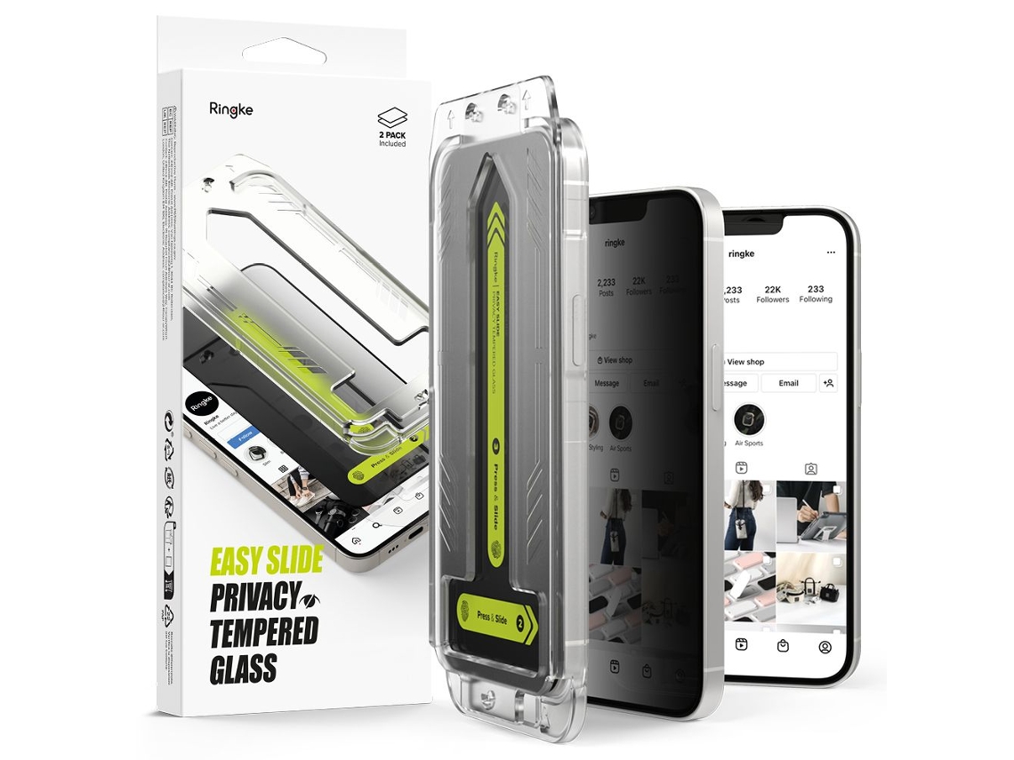 Vidro De Privacidade Ringke Easy Slide Para Iphone 13 13 Pro 14 16e ​​proteção