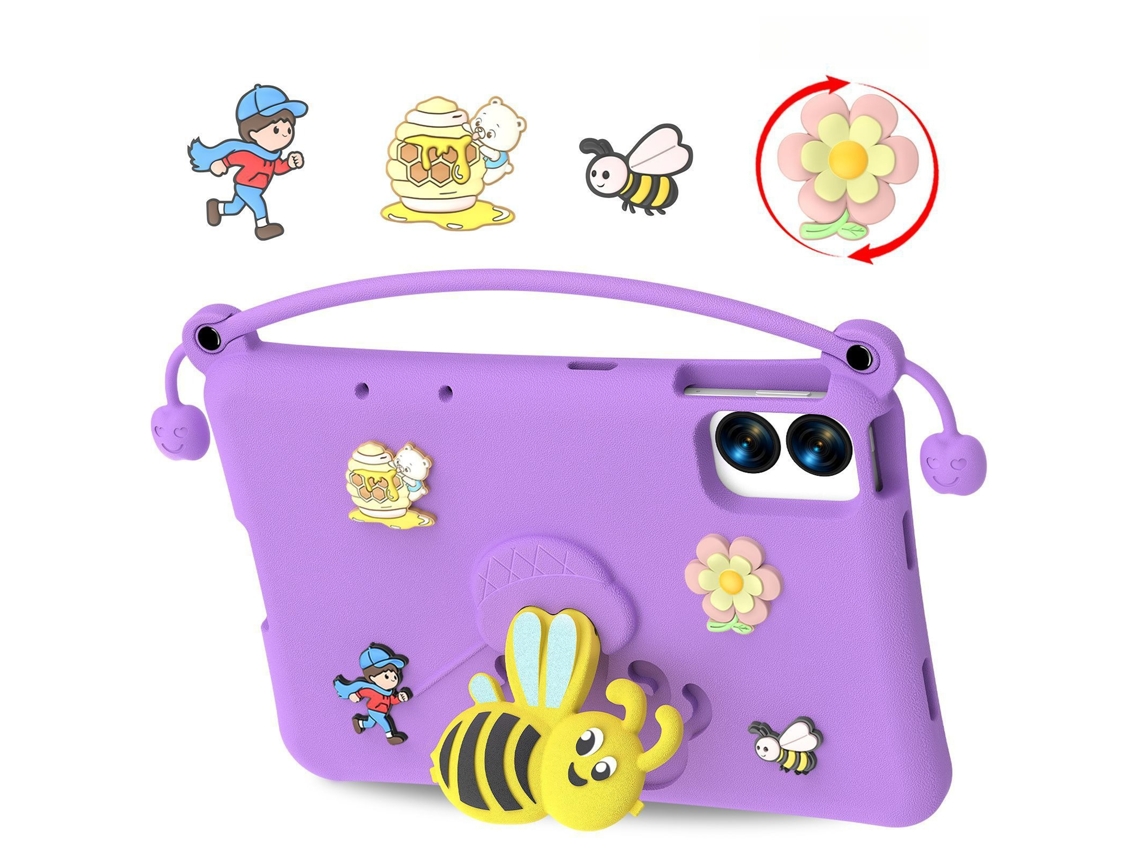 Capa Para Lenovo Xiaoxin Pad 12.1"(2025) Silicone Macio E Fofo, Com Suporte. Roxo Hexinyigjly
