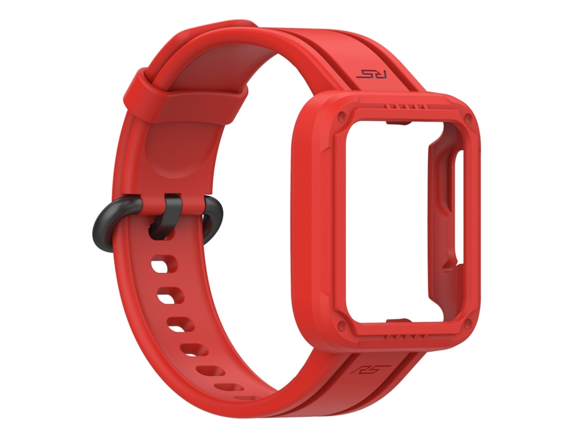 Lurelia Pulseira, Compatível Com Redmi 1/ Mi Watch Lite/ 2/ De Silicone Integrada Monocromática Vermelha