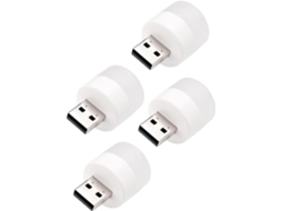 Conjunto De 4 Mini Luminárias Noturnas Portáteis Usb, Simples,