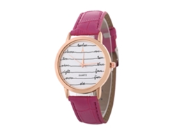 Reloj De Cuarzo Elegante Y Casual Unisex Para Parejas Regalo (rojo Rosa)