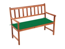 Vidaxl Banco De Jardim C/ Almofadão 120 Cm Madeira De Acácia Maciça