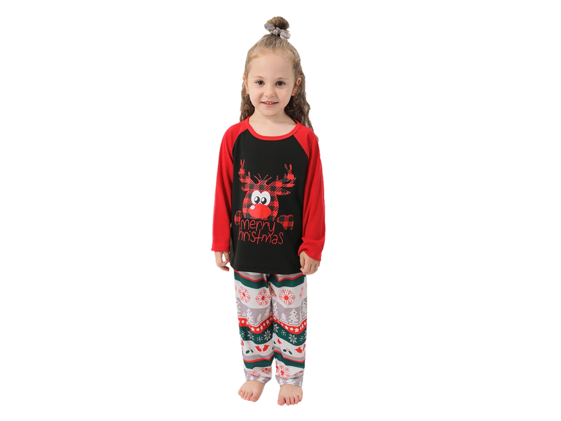 Pijama Natalino Family Laxiscreed Para Bebé 9-12m Com Árvore, Gola Redonda E Manga Longa