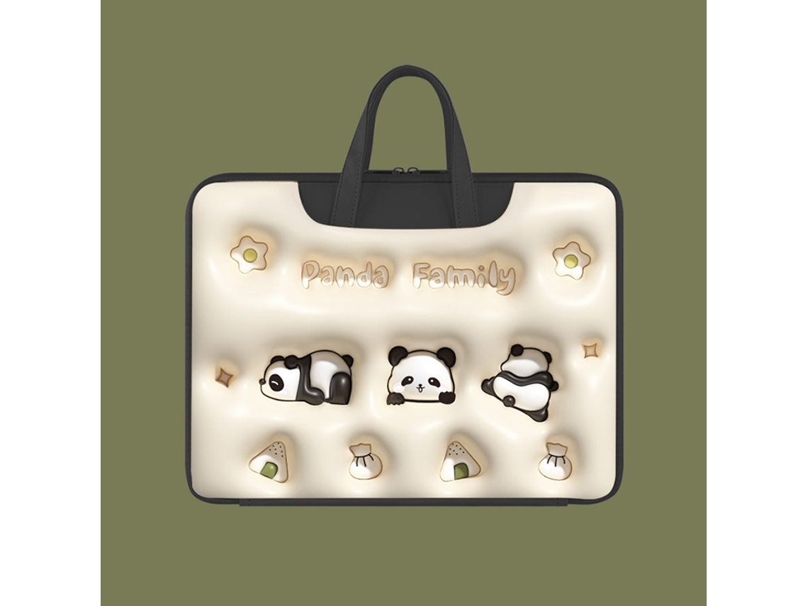 Elysve Capa Portátil Para Portátil, 15 Polegadas, Universal, Almofadada, Forro Macio, Panda