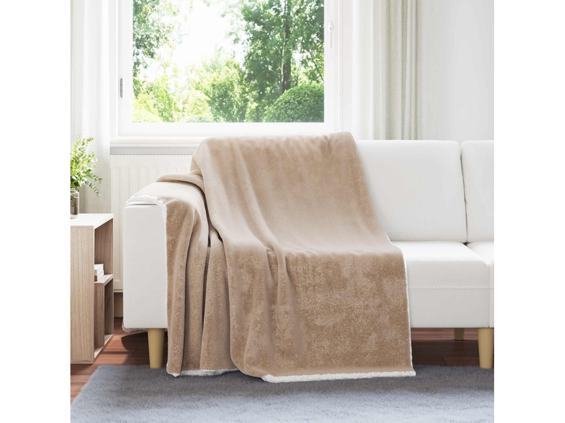 Vidaxl Cobertor Camelo 150 X 200 Cm Lã