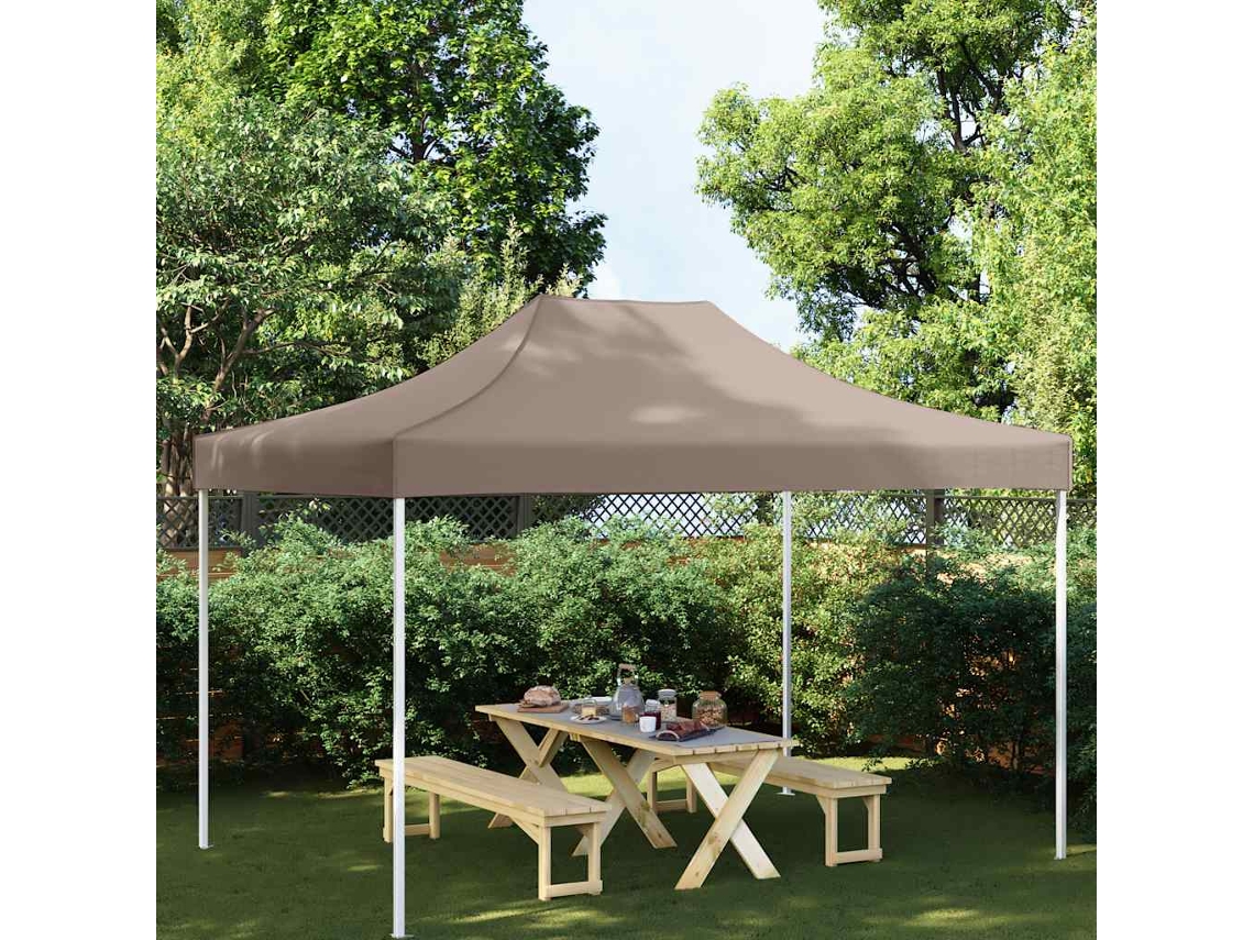 Vidaxl Teto Para Tenda De Festas 4x3 M 270 G/m² Cinzento-acastanhado