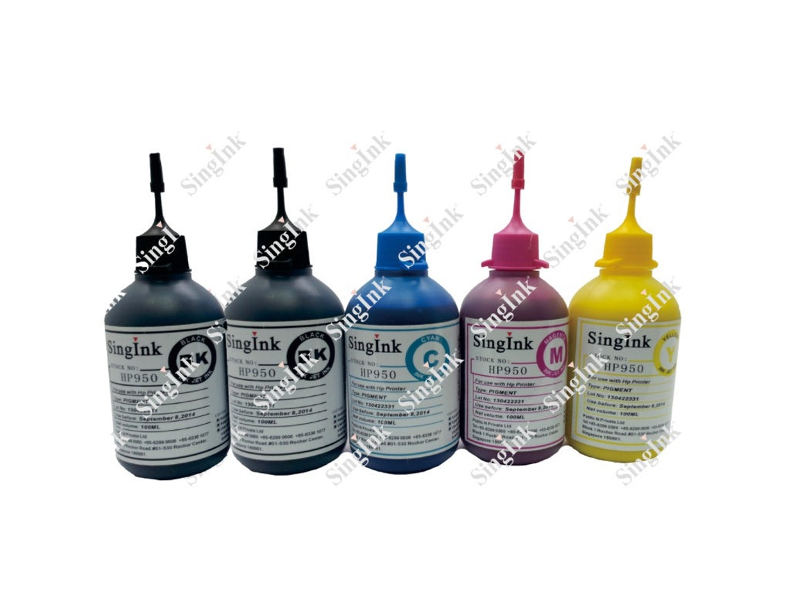 Conjunto De Recarga De Tinta A Cores Hp 950 De 100 Ml (tinta Pigmentada) - 5 Cores