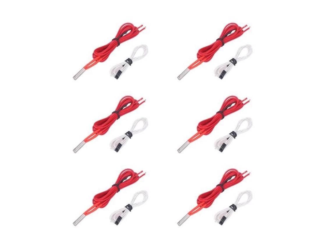 HURRISE 3D Hotend Kit Tubo de Aquecimento para Impressora 3D Kit de Fio de Aquecimento Isolado de Alta Temperatura para Computador Para