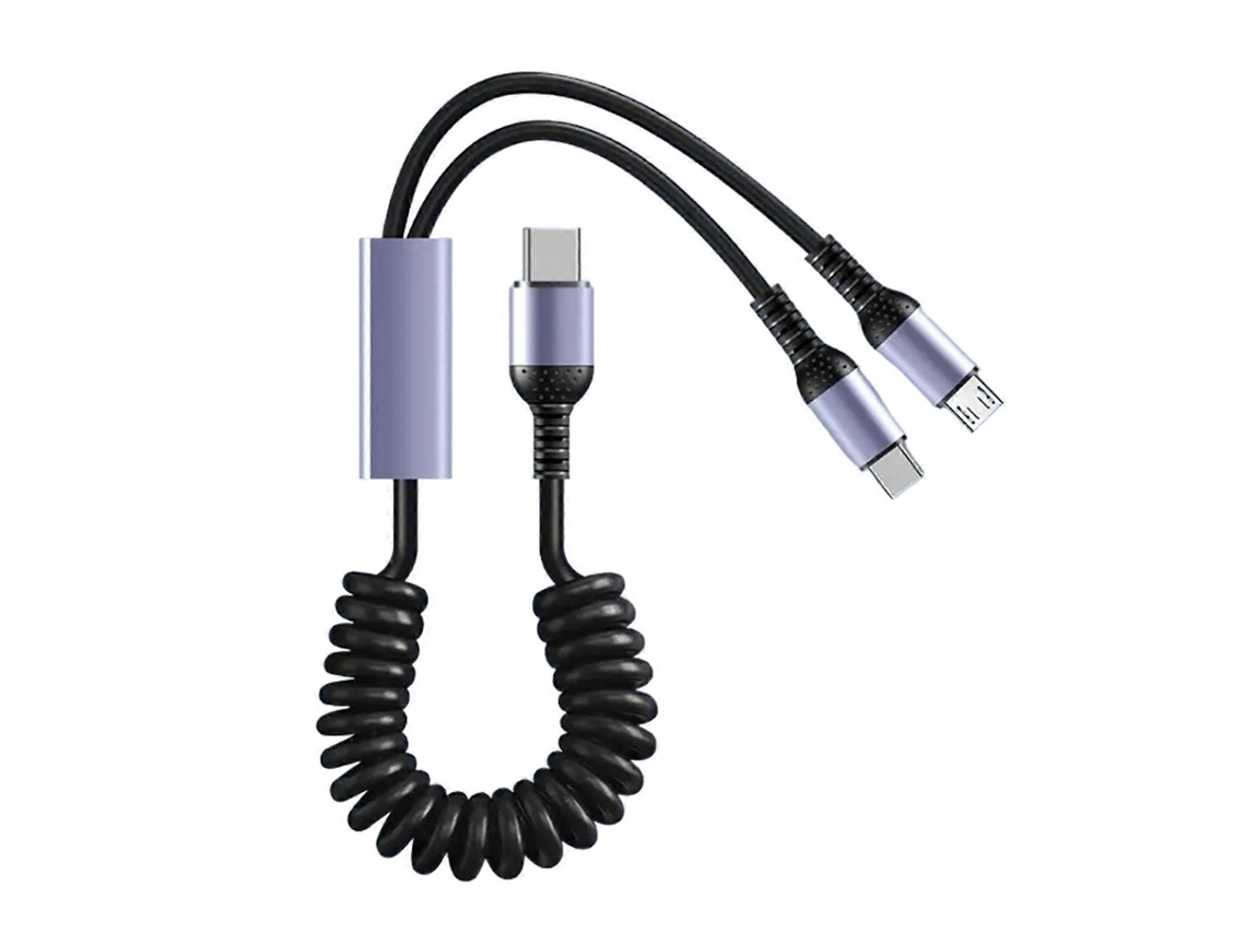 Lurelia Cabo De Carregamento Micro Usb Para Usb-c, 2 Em 1, 66 W, Telemóveis, Rápido