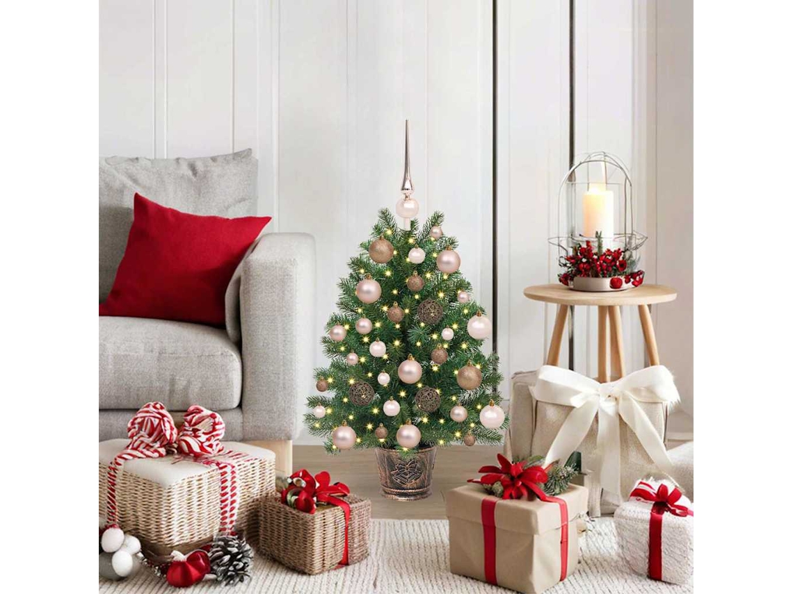 Vidaxl Árvore De Natal Artificial Com 150 Leds Verde 75 Cm Pe E Pvc