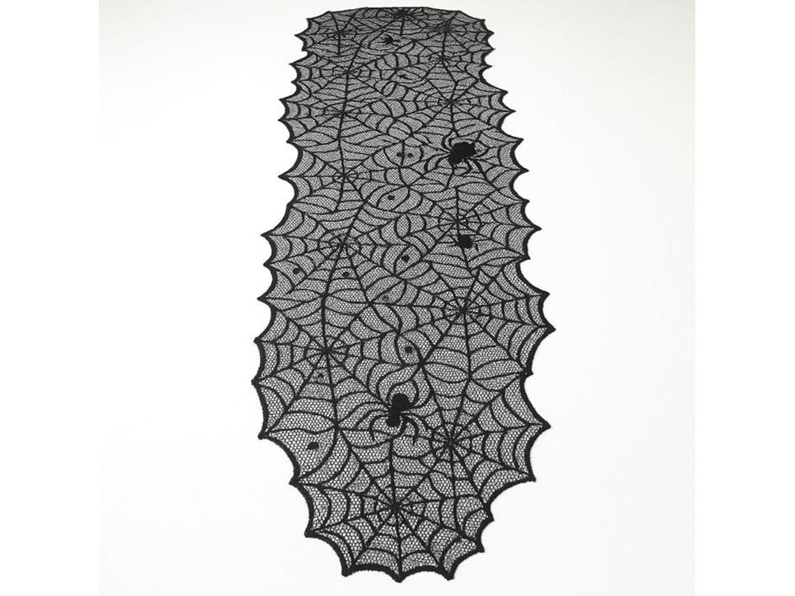 Caminho De Mesa Teia De Aranha - Comprimento 180 X 42 Cm