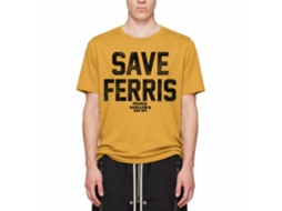 Rockinstone Ferris Bueller's Day Off Save Ferris Again Solid Ginger Adult T-shirt Size:m
