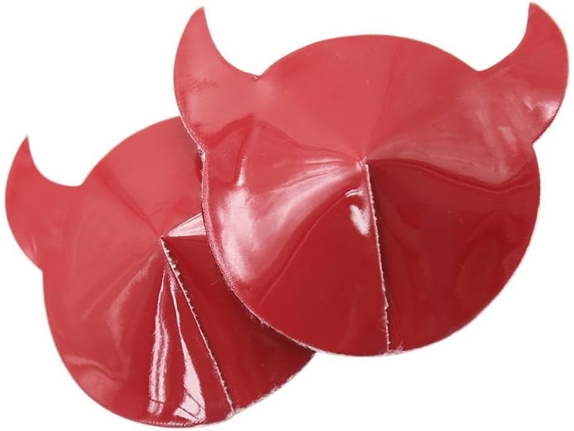 Protetores De Mamilo Adesivos Em Pu Vermelho, 5 Cm (2 Polegadas)