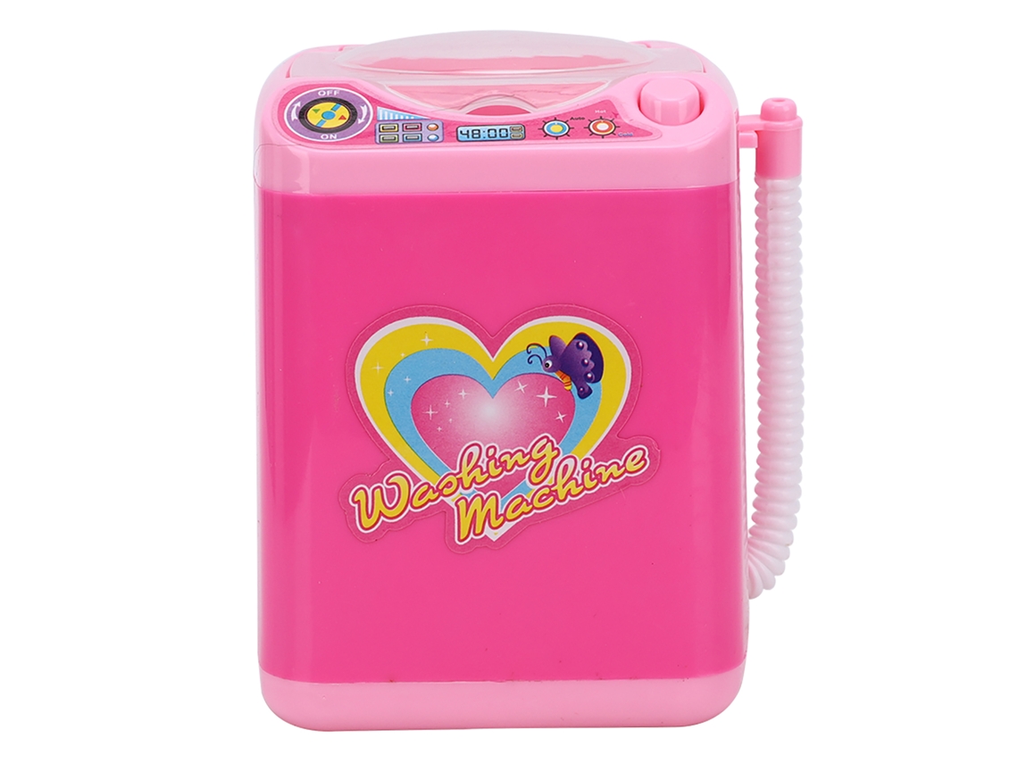 Walshlxq máquina de Lavar Simulación Eléctrica Con Luz Mini Automática Juguete para Niños Niñas Color Rosa 3521 7