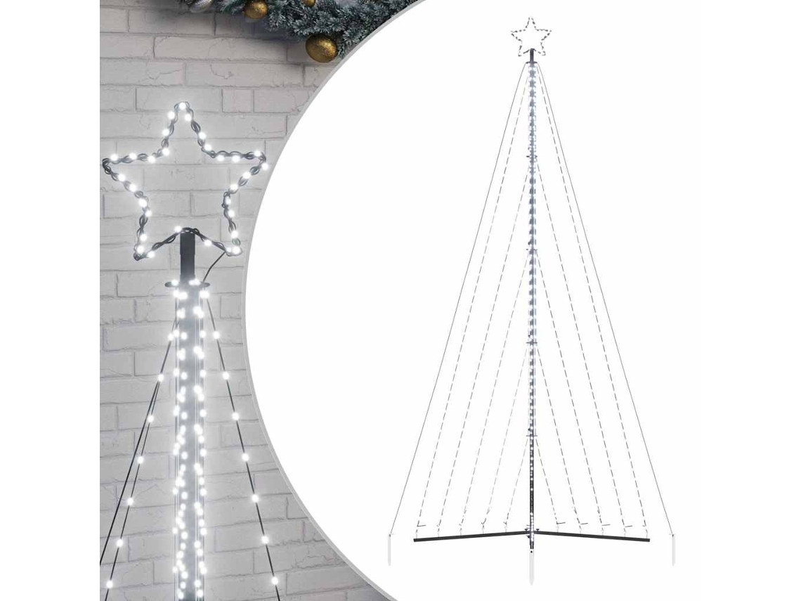 Árvore de natal led VIDAXL Branco Aço revestido a pó (399 cm)