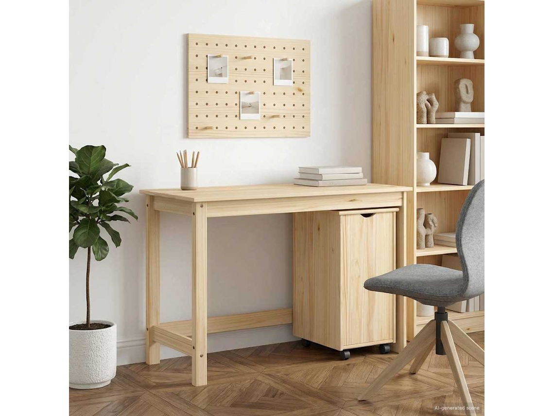 Vidaxl Conjunto De Mesa E Armário 2 Unid. Castanho