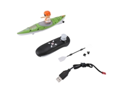 Barco De Controle Remoto Kayak Rc 2.4g Inovador Anti-capsize Para Crianças A Partir De 6 Anos Verde