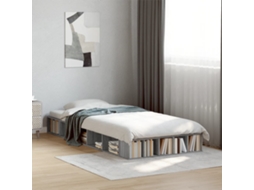 Vidaxl Estrutura Cama 75x190 Cm Derivados De Madeira Cinzento Sonoma