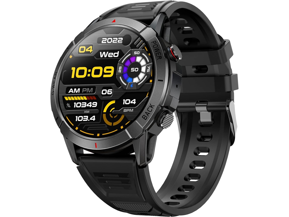 Smartwatch Esportivo Militar, 110 Modos Esportivos, 1,43 Polegadas