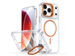 Capa Magnética Para Celular Em Cores Vibrantessuporte De Lente Laranja Translúcido Fixação Magnética - Iphone 13 Pro Max