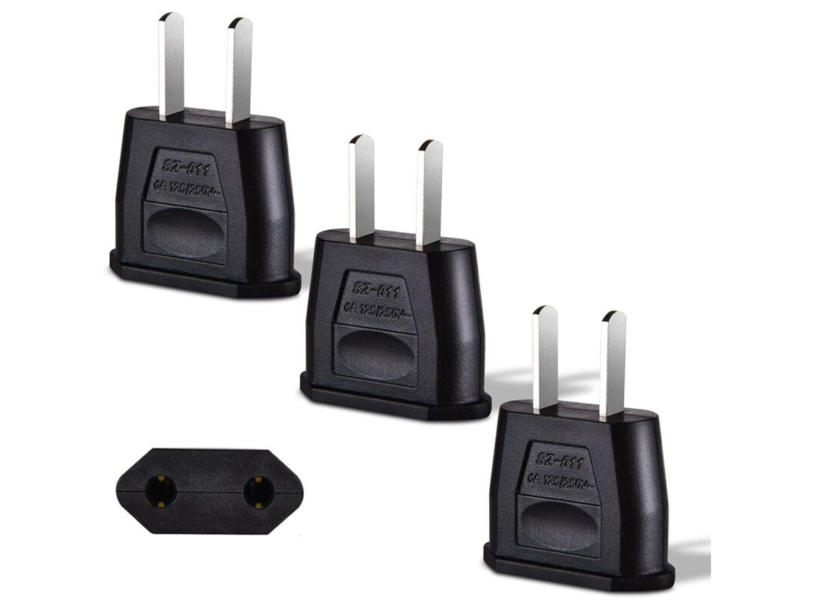 Adaptador De Tomada Dos Eua. Adaptador De Viagem Com 3 Adaptadores Do Japão. Da França Para Os Japão, Europa. Canadá. México(preto)