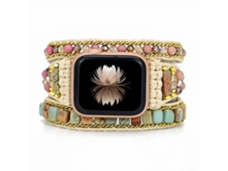 2026 cordão de Relógio com Miçangas e Trançado Boho para Iwatch