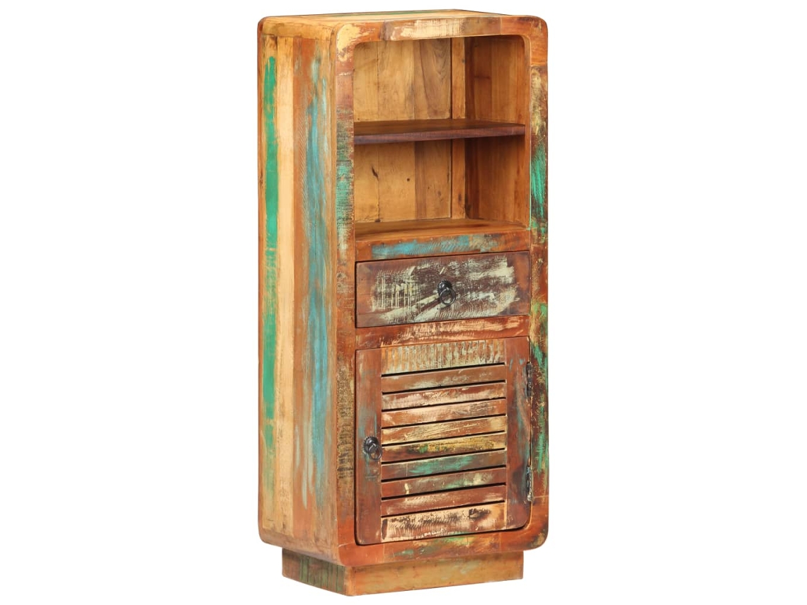 Vidaxl Armário Alto 45x32x110 Cm Madeira Recuperada Maciça
