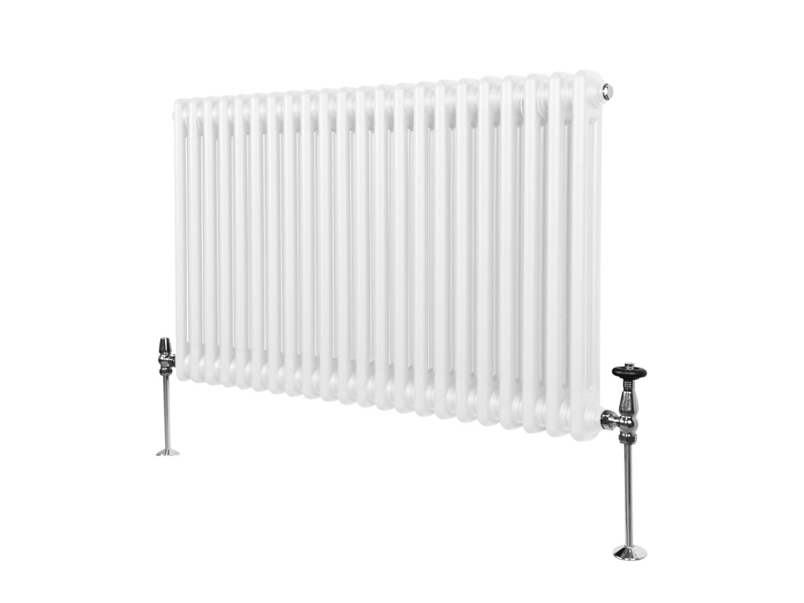Radiador Tradicional Horizontal De 2 Colunas Em Branco – Aço Carbono 1,5 Mm, 4276 Btu, Pintura Em Pó Tripla, Certificado