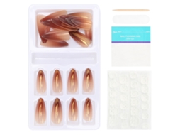 24 Uñas Falsas Reutilizables De Tapa Completa, Tips Artificiales Para Manicura Accesorio F745-13